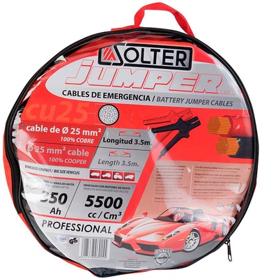 Cables Arranque coches motos y furgones Cu 25 mm